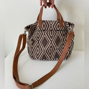 EUC | Thirty One retro hobo style‎ cotton tapestry crossbody hand bag purse